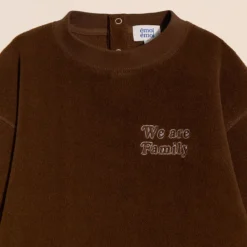 émoi émoi Sweat Polaire Recyclée We Are Family Chocolat - 4 Ans