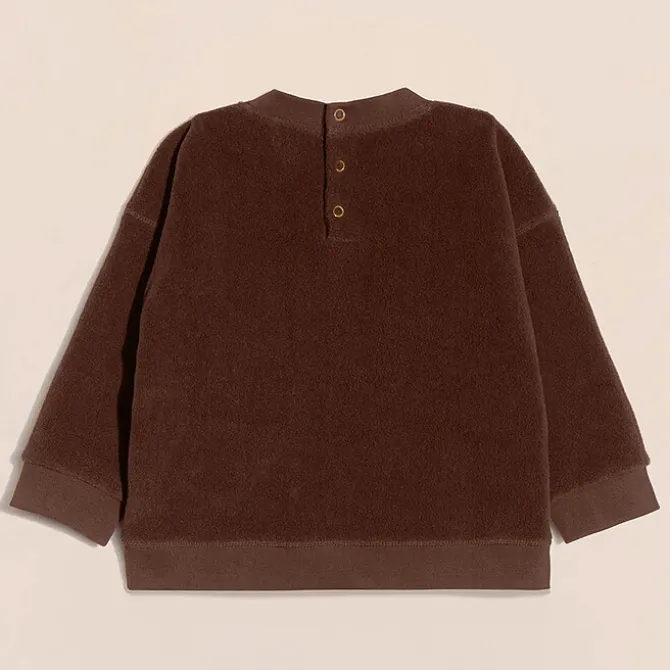 émoi émoi Sweat Polaire Recyclée We Are Family Chocolat - 4 Ans