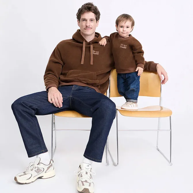 émoi émoi Sweat Polaire Recyclée We Are Family Chocolat - 4 Ans