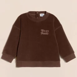 émoi émoi Sweat Polaire Recyclée We Are Family Chocolat - 2 Ans