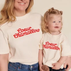 émoi émoi T-shirt Coeur Chamallow Crème - 2 Ans