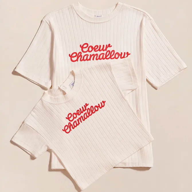 émoi émoi T-shirt Coeur Chamallow Crème - S