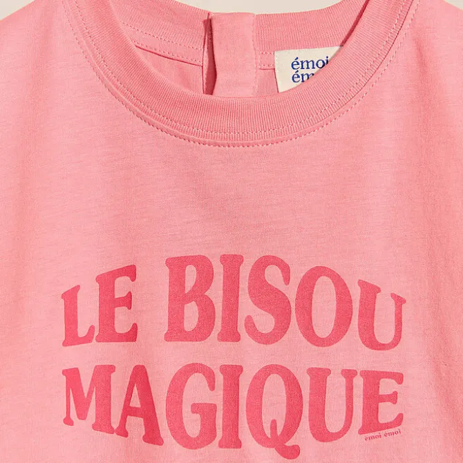 émoi émoi T-shirt Le Bisou Magique Framboise - 4 Ans