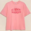 émoi émoi T-shirt Le Bisou Magique Framboise - L