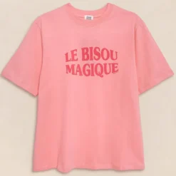émoi émoi T-shirt Le Bisou Magique Framboise - L