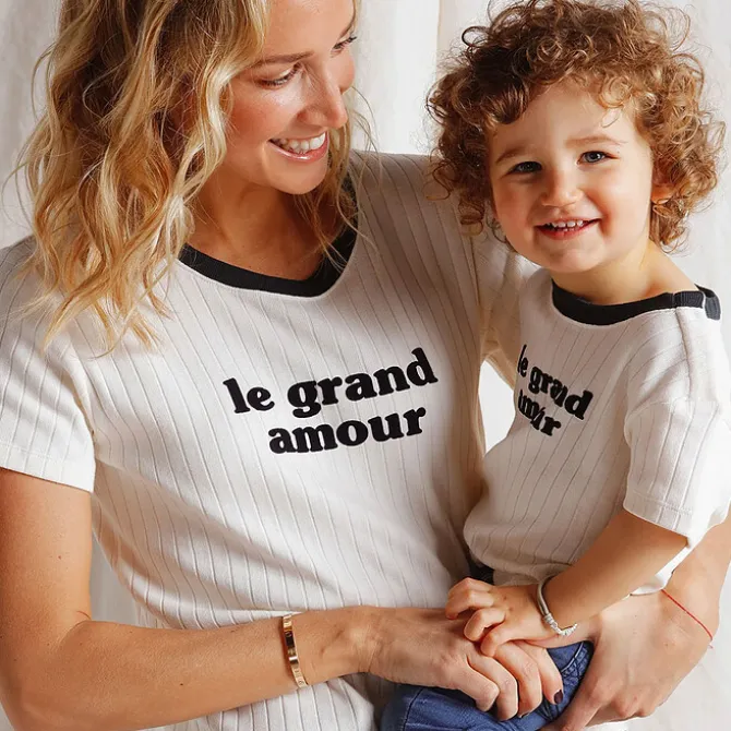 émoi émoi T-shirt Le Grand Amour Crème - 4 Ans