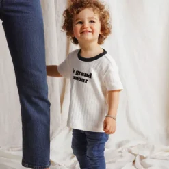 émoi émoi T-shirt Le Grand Amour Crème - 2 Ans