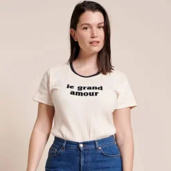 émoi émoi T-shirt Le Grand Amour Crème - M