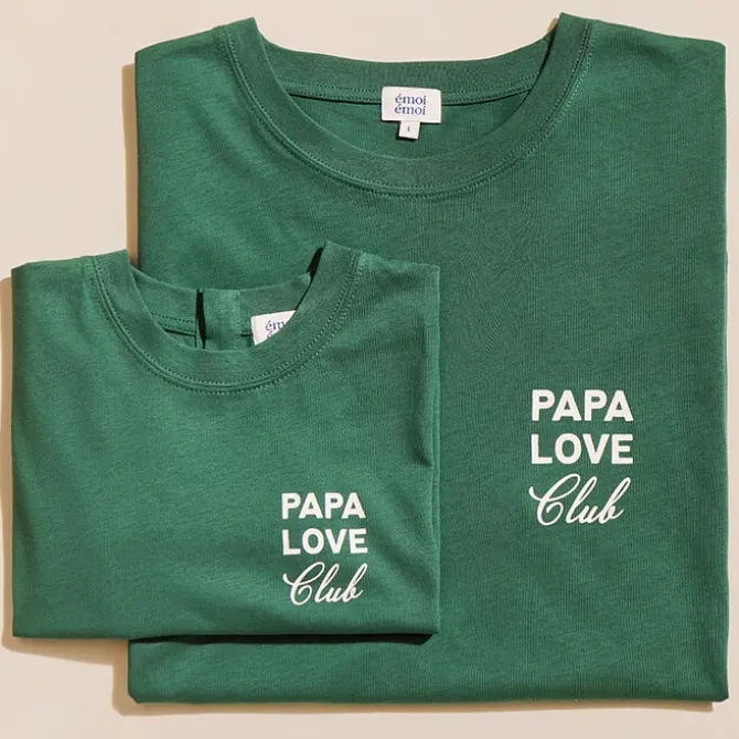 émoi émoi T-shirt Papa Love Club Spinach - 12 Mois