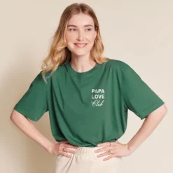 émoi émoi T-shirt Papa Love Club Spinach - M
