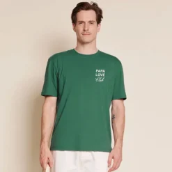 émoi émoi T-shirt Papa Love Club Spinach - S