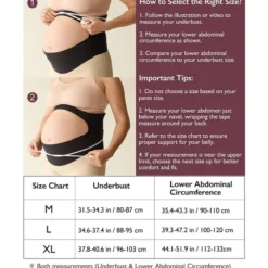 Momcozy Ceinture de Grossesse Noir - XL