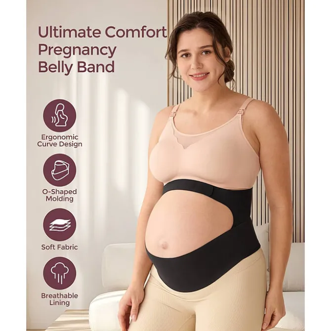 Momcozy Ceinture de Grossesse Noir - L