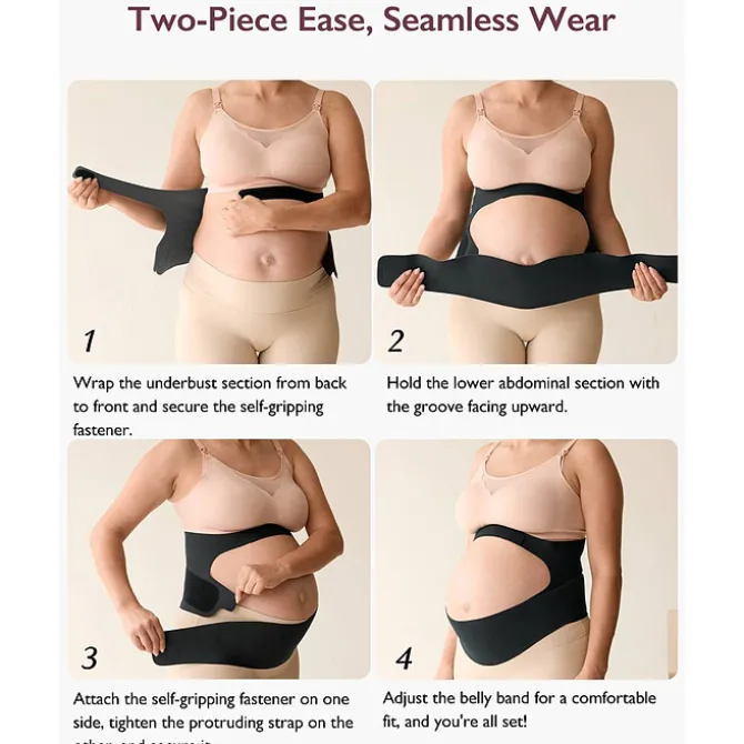 Momcozy Ceinture de Grossesse Noir - L