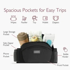 Momcozy Porte-bébé Hip Seat Medium - Noir