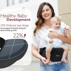 Momcozy Porte-bébé Hip Seat Medium - Noir