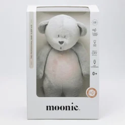 moonie Peluche Veilleuse Musicale Ourson - Gris