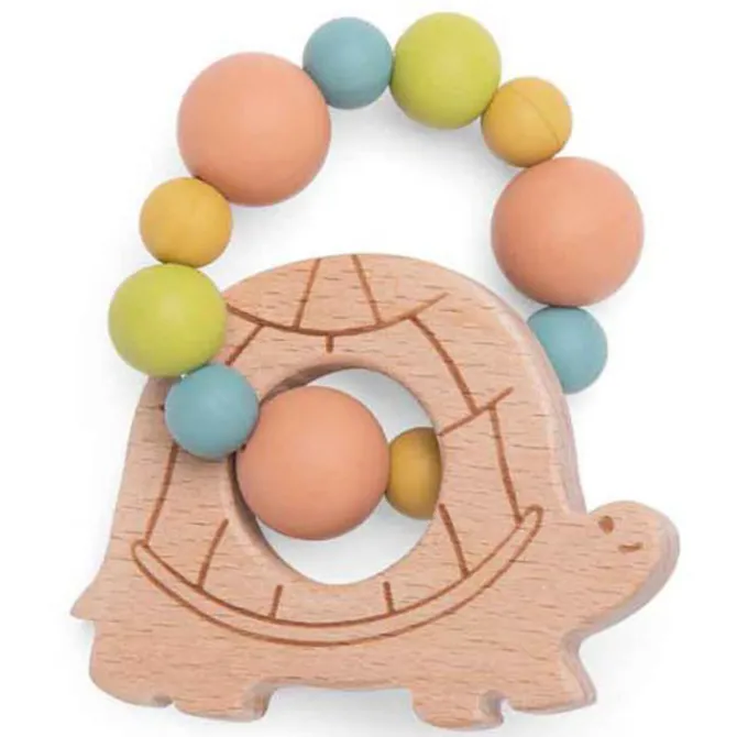 Moulin Roty Anneau de Dentition Trois Petits Lapins - Tortue