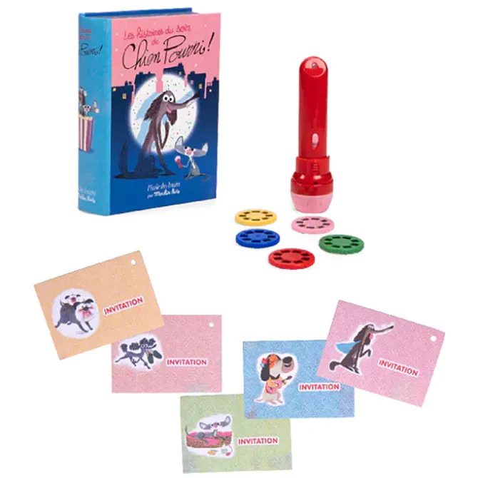 Moulin Roty Lampe à Histoires Chien Pourri - Ecole des Loisirs (5 disques)