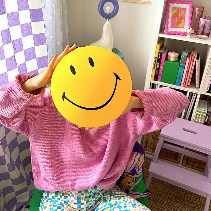 Mr Maria Veilleuse Lampe Smiley Star Light - Jaune