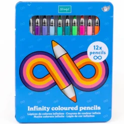 Mr Wonderful Boite de 12 Crayons de Couleur Infinis