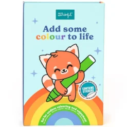 Mr Wonderful Livre de Coloriage avec Feutres et Autocollants - Add Some Colour to Life