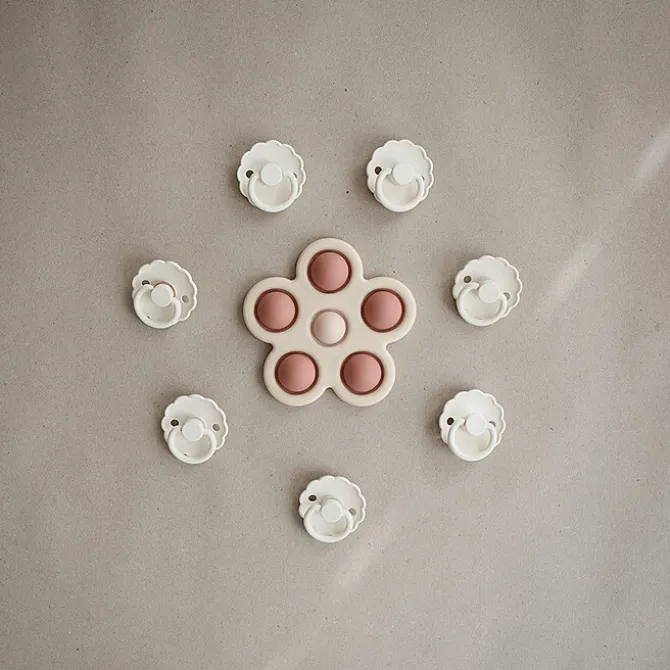 mushie Jouet à Presser Fleur - Blush