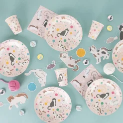 My Little Day Lot de 8 Gobelets en Papier Chat - 205 ml