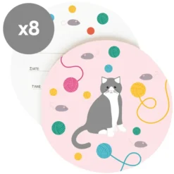 My Little Day Lot de 8 Invitations Chat