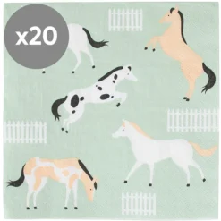 My Little Day Lot de 20 Serviettes en Papier - Cheval