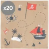 My Little Day Lot de 20 Serviettes en Papier - Pirate