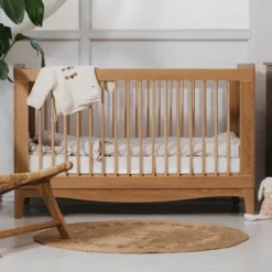 Nina Bien Lit Bébé Evolutif Lille Chêne Caramel - 140 x 70 cm