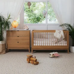 Nina Bien Lit Bébé Evolutif Milan Chêne Caramel - 140 x 70 cm