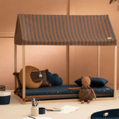 Nobodinoz Cabane Majesctic - Blue Brown Stripes