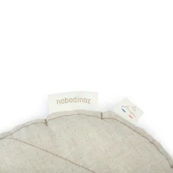 Nobodinoz Coussin Feuille Lin Français - Greige
