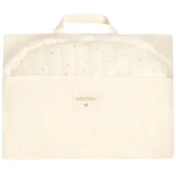 Nobodinoz Coussin pour Chaise Haute Growing Green - Honey Sweet Dots & Natural