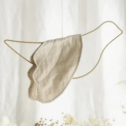 Nobodinoz Mobile Oiseau Lin Français - Greige