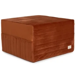 Nobodinoz Pouf Chauffeuse Velvet - Wild Brown