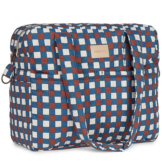 Nobodinoz Sac à Langer Hyde Park - Mosaïque Bleu et Rouge