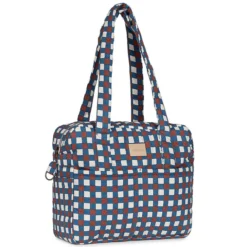 Nobodinoz Sac à Langer Hyde Park - Mosaïque Bleu et Rouge