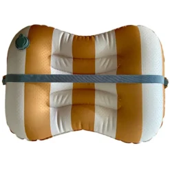 NOUI NOUI Coussin de Chaise Nomade - Stripes Nude Mustard