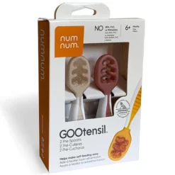 Num Num Lot de 2 Pré-cuillères - Beige et Mauve