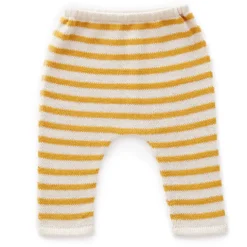 Oeuf NYC Pantalon à Rayures Blanc et Mimosa - 12 Mois