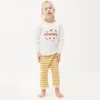 Oeuf NYC Pantalon à Rayures Blanc et Mimosa - 6 Mois
