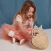 Olli Ella Panier en Rotin Coeur - Paille