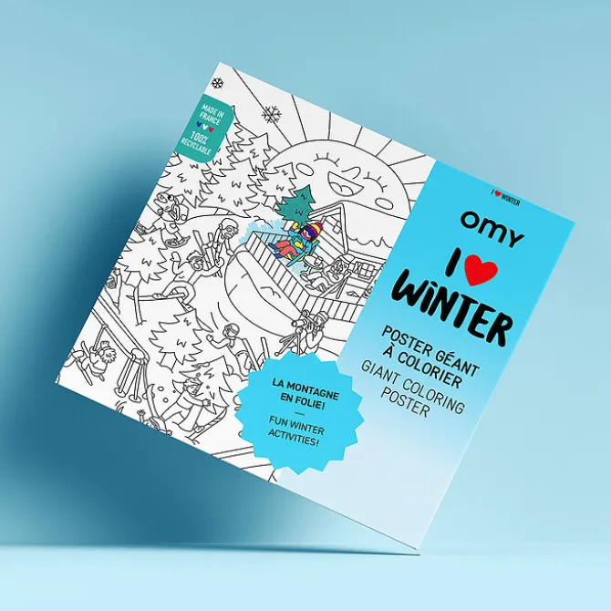 Omy Poster à Colorier - I Love Winter