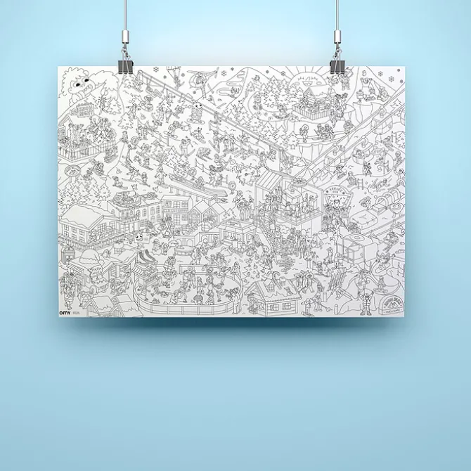 Omy Poster à Colorier - I Love Winter