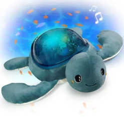 Pabobo Peluche Veilleuse Projecteur Rechargeable Tortue Aqua Dream