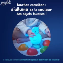 Pabobo Veilleuse Ours Lumicolor - Blanc