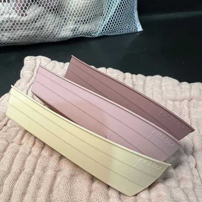 Petit Truc Lot de 3 Bateaux de Bain Petit Canot - Sand